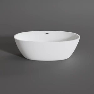 OVAL wanna wolnostojąca, biała, 155x80x58 cm