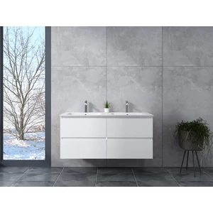 Dijon White Szafka łazienkowa z umywalką 120cm