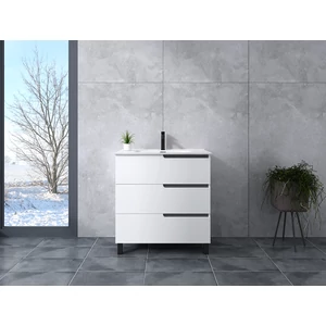 Torino White Szafka łazienkowa z umywalką 60cm