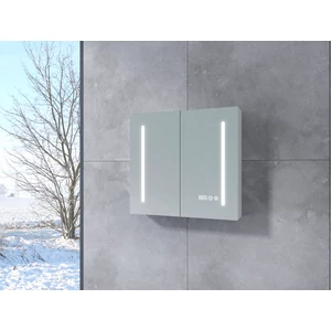 Sevilla White Dwudrzwiowa szafa z lustrem, LED 60 cm