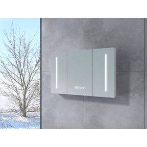 Vicenza White Trzydrzwiowa szafa z lustrem, LED 100 cm