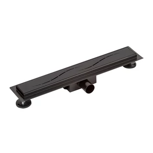 Burela matowa czerń odpływ prysznicowy, 50 cm