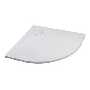 Cagliari White 80x80x2,6 cm Półokrągły brodzik SMC z syfonem