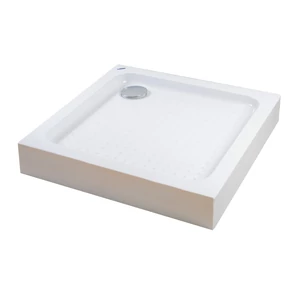 Almagro 80x80x13,5 cm Kwadratowy brodzik akrylowy z syfonem