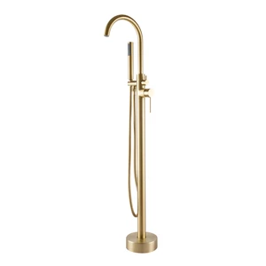 Korfu Rose Gold Wolnostojąca bateria wannowa