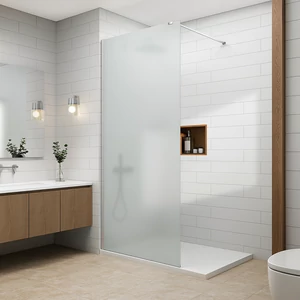Walk-in Chrome ścianka prysznicowa, ze szkłem matowym, trawionym kwasem 50, 200cm, 8mm