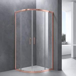 Murcia Rose Gold półokrągła kabina prysznicowa 80x80, 190cm, 6mm NANO
