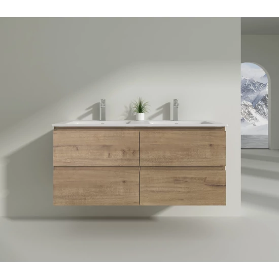 Dijon Sonoma Szafka łazienkowa z umywalką 120cm