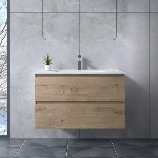 Catania Sonoma Szafka łazienkowa z umywalką 80cm