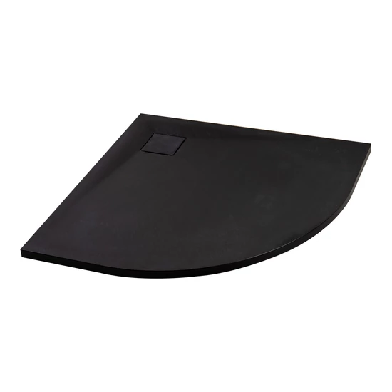 Cagliari Black 80x80x2,6 cm Półokrągły brodzik SMC z syfonem