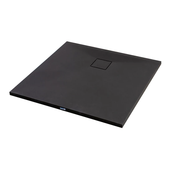 Cagliari Black 80x80x2,6 cm Kwadratowy brodzik SMC z syfonem