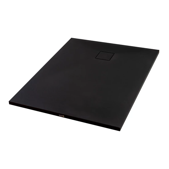 Cagliari Black 80x100x2,6 cm Kwadratowy brodzik SMC z syfonem