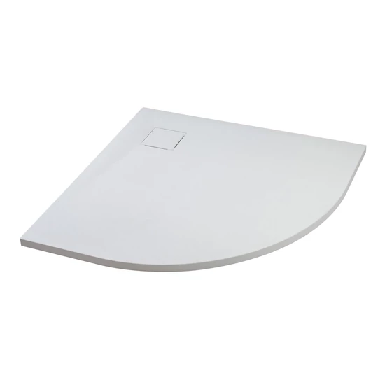 Cagliari White 80x80x2,6 cm Półokrągły brodzik SMC z syfonem