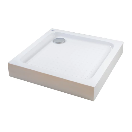 Almagro 80x80x13,5 cm Kwadratowy brodzik akrylowy z syfonem