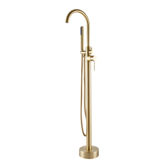 Korfu Rose Gold Wolnostojąca bateria wannowa