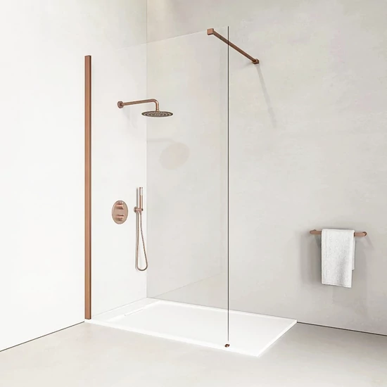 Walk-in Rose Gold 80, 200cm, 8mm