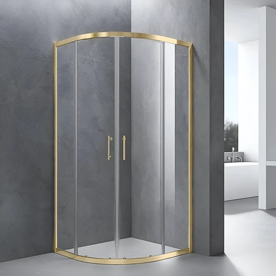 Murcia Gold półokrągła kabina prysznicowa 80x80, 190cm, 6mm NANO