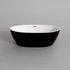 OVAL wanna wolnostojąca, czarno-biała, 170x80x58 cm