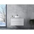 Genova White Szafka łazienkowa z umywalką 70 cm