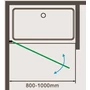 Obraz 3/5 -Madeira drzwi prysznicowe otwierane, bez nano, 70x190cm, 5mm