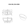 Obraz 4/4 -OVAL wanna wolnostojąca, biała, 155x80x58 cm