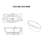 Obraz 4/4 -OVAL wanna wolnostojąca, biała, 180x80x58 cm