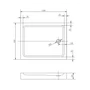 Obraz 10/11 -Almagro 80x100x13,5 cm Kwadratowy lub prostokątny brodzik akrylowy z syfonem