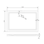 Obraz 10/10 -Coria 80x120x5 cm Kwadratowy brodzik akrylowy z syfonem