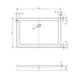 Obraz 2/3 -Almagro 80x120x13,5 cm Kwadratowy lub prostokątny brodzik akrylowy