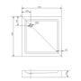 Obraz 10/11 -Almagro 80x80x13,5 cm Kwadratowy brodzik akrylowy z syfonem