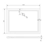 Obraz 10/10 -Coria 90x120x5 cm Kwadratowy brodzik akrylowy z syfonem