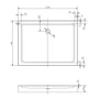 Obraz 10/11 -Almagro 90x120x13,5 cm Kwadratowy lub prostokątny brodzik akrylowy z syfonem
