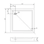 Obraz 10/11 -Almagro 90x90x13,5 cm Kwadratowy brodzik akrylowy z syfonem