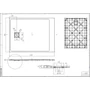 Obraz 11/12 -Cagliari Black 90x120x2,6 cm Kwadratowy brodzik SMC z syfonem