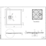 Obraz 10/11 -Cagliari Black 80x80x2,6 cm Kwadratowy brodzik SMC z syfonem
