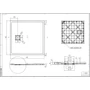 Obraz 10/11 -Cagliari Black 90x90x2,6 cm Kwadratowy brodzik SMC z syfonem