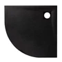 Obraz 3/11 -Cagliari Black 80x80x2,6 cm Półokrągły brodzik SMC z syfonem