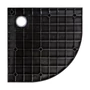 Obraz 5/11 -Cagliari Black 80x80x2,6 cm Półokrągły brodzik SMC z syfonem