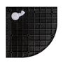 Obraz 6/11 -Cagliari Black 80x80x2,6 cm Półokrągły brodzik SMC z syfonem