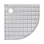Obraz 5/11 -Cagliari White 80x80x2,6 cm Półokrągły brodzik SMC z syfonem