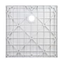 Obraz 5/12 -Cagliari White 80x80x2,6 cm Kwadratowy brodzik SMC z syfonem