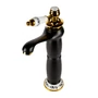 Obraz 1/4 -Izmir Black & Gold Podwyższona retro bateria umywalkowa