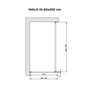 Obraz 5/5 -Walk-in Black ścianka prysznicowa, ze szkłem matowym, trawionym kwasem 60, 200cm, 8mm
