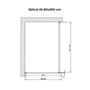 Obraz 5/5 -Walk-in Black ścianka prysznicowa, ze szkłem matowym, trawionym kwasem 90, 200cm, 8mm