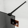 Obraz 2/5 -Walk-in Black ścianka prysznicowa, z przydymionym szkłem 80, 200cm, 8mm