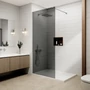 Obraz 1/5 -Walk-in Chrome ścianka prysznicowa, z przydymionym szkłem 110, 200cm, 8mm