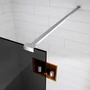 Obraz 2/5 -Walk-in Chrome ścianka prysznicowa, z przydymionym szkłem 110, 200cm, 8mm
