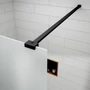 Obraz 2/5 -Walk-in Black ścianka prysznicowa, ze szkłem matowym, trawionym kwasem 50, 200cm, 8mm
