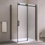 Obraz 1/4 -Milano Duo Black kabina prysznicowa 80x120, 195cm, 8mm