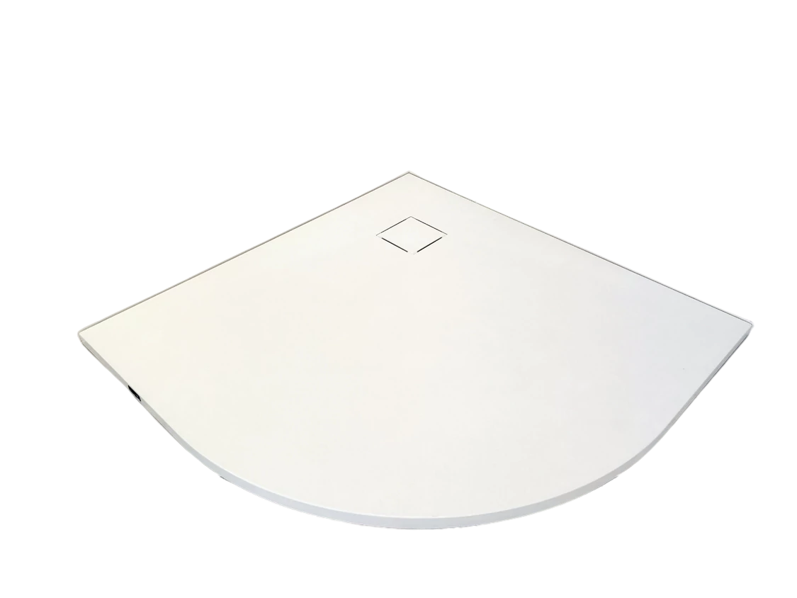 Cagliari White 80x80x2,6 cm Półokrągły brodzik SMC
